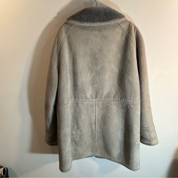 ANTARTEX SHEEPSKINS Sz XL (estimated) 44”!Suede Shearling Lined Peak Collar - Picture 6 of 8